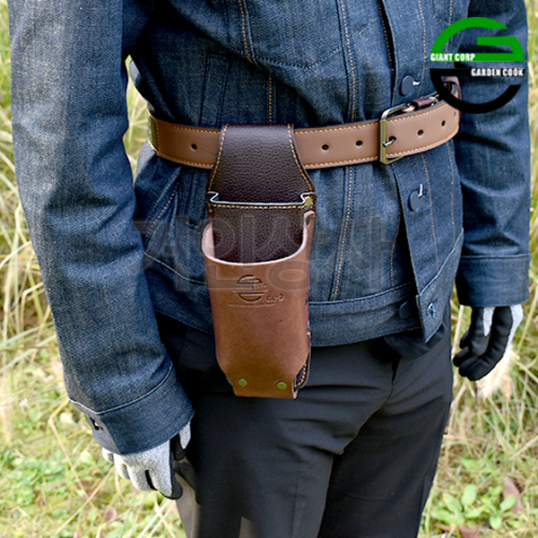 가든쿡 가죽 2구 전정가위집 GL-2/ 전지 가위집 원예 공구 수납 과수 조경 정원 국산