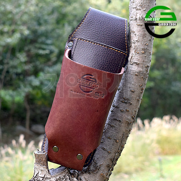 가든쿡 가죽 2구 전정가위집 GL-2/ 전지 가위집 원예 공구 수납 과수 조경 정원 국산