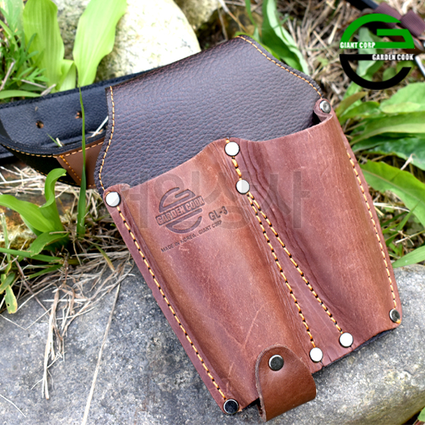 가든쿡 가죽 2구 전정가위집 GL-3 /전지 가위집 원예 조경 정원 접톱 공구 작업 국산