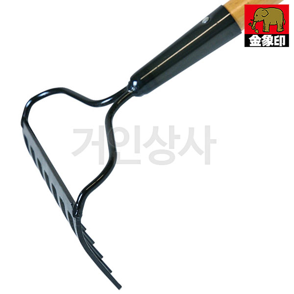 일제 코끼리표 금상인 8발 레기 나무자루 No.154761 /쇠갈퀴 흙고르기 풀모으기 텃밭