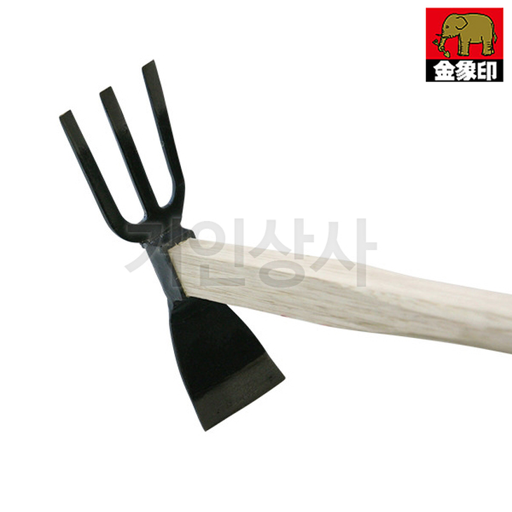 코끼리표 금상인 단조 양날 세발 괭이 900 / 가루찌 텃밭 흙파기 밭갈이 정원 농기구