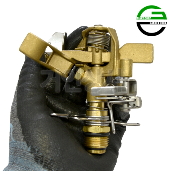 가든쿡 신주 스프링클러 GW-210B /각도조절 360 텃밭·정원·잔디·골프장 물주기 황동