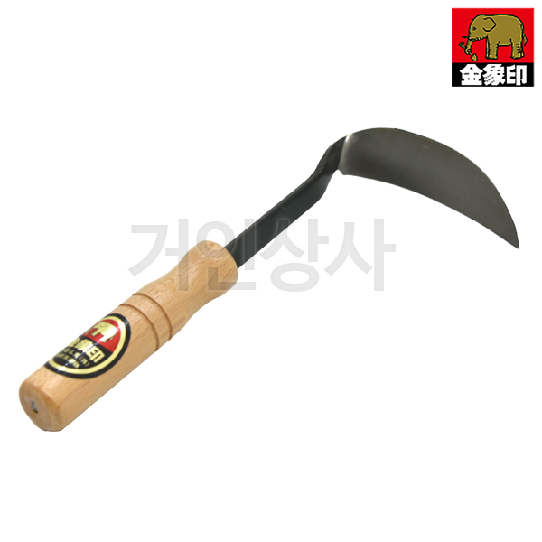 일제 코끼리표 금상인 왼손용 단조호미(소·고급형) / 잡초제거기 호미 뿌리제거 원예 농기구